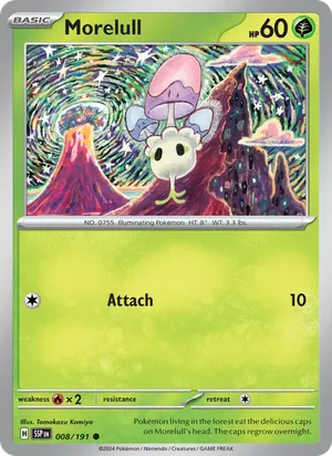 Morelull 008/191 Common, Surging Sparks Pokémon TCG card