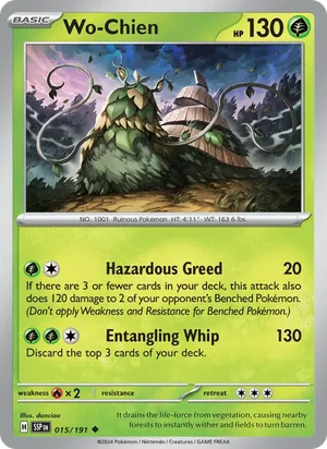 Wo-Chien 015/191 Uncommon, Surging Sparks Pokémon TCG card