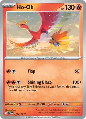 Ho-Oh 019/191 Uncommon, Surging Sparks Pokémon TCG card