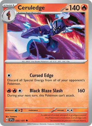Ceruledge 035/191 Uncommon, Surging Sparks Pokémon TCG card
