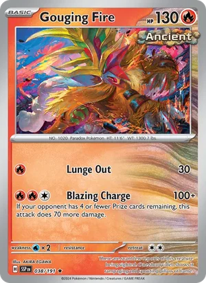 Gouging Fire 038/191 Rare, Surging Sparks Pokémon TCG card