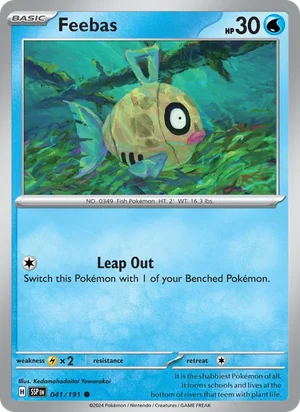 Feebas 041/191 Common, Surging Sparks Pokémon TCG card