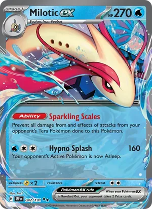 Milotic ex 042/191 Double Rare, Surging Sparks Pokémon TCG card