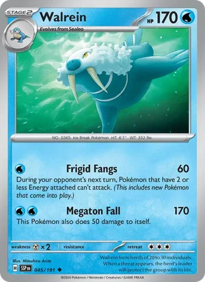 Walrein 045/191 Uncommon, Surging Sparks Pokémon TCG card