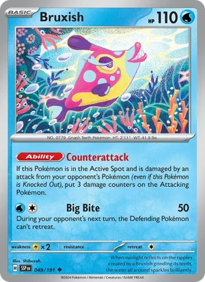 Bruxish 049/191 Uncommon, Surging Sparks Pokémon TCG card