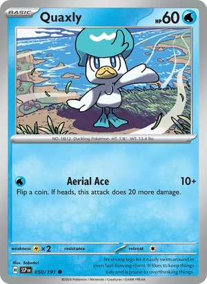 Quaxly 050/191 Common, Surging Sparks Pokémon TCG card
