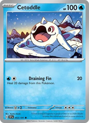Cetoddle 053/191 Common, Surging Sparks Pokémon TCG card