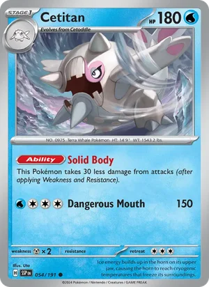 Cetitan 054/191 Common, Surging Sparks Pokémon TCG card