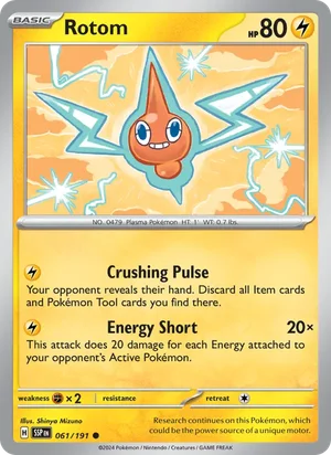 Rotom 061/191 Common, Surging Sparks Pokémon TCG card