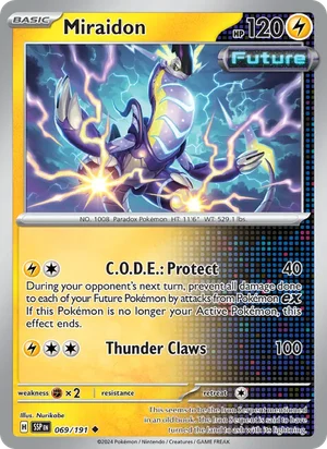 Miraidon 069/191 Uncommon, Surging Sparks Pokémon TCG card