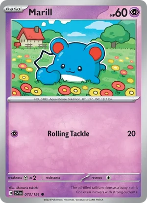 Marill 073/191 Common, Surging Sparks Pokémon TCG card