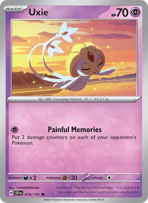 Uxie 078/191 Common, Surging Sparks Pokémon TCG card