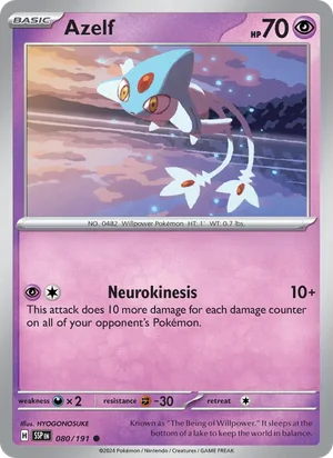 Azelf 080/191 Common, Surging Sparks Pokémon TCG card
