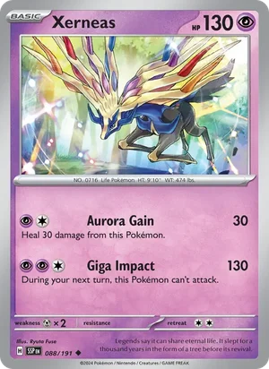 Xerneas 088/191 Uncommon, Surging Sparks Pokémon TCG card