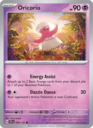 Oricorio 089/191 Common, Surging Sparks Pokémon TCG card