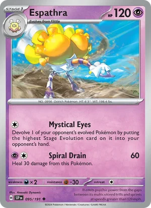 Espathra 095/191 Uncommon, Surging Sparks Pokémon TCG card