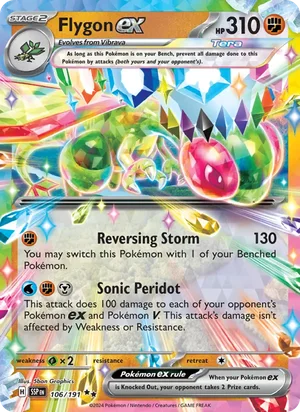 Flygon ex 106/191 Double Rare, Surging Sparks Pokémon TCG card