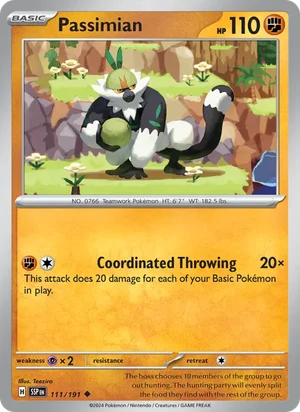 Passimian 111/191 Uncommon, Surging Sparks Pokémon TCG card