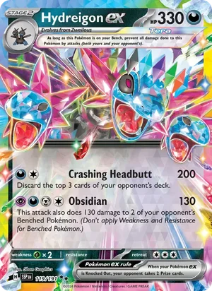 Hydreigon ex 119/191 Double Rare, Surging Sparks Pokémon TCG card