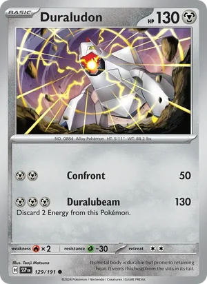 Duraludon 129/191 Common, Surging Sparks Pokémon TCG card