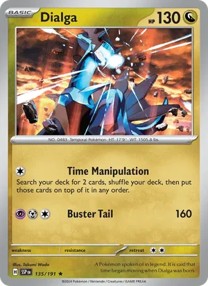 Dialga 135/191 Rare, Surging Sparks Pokémon TCG card