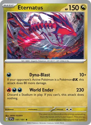 Eternatus 141/191 Rare, Surging Sparks Pokémon TCG card