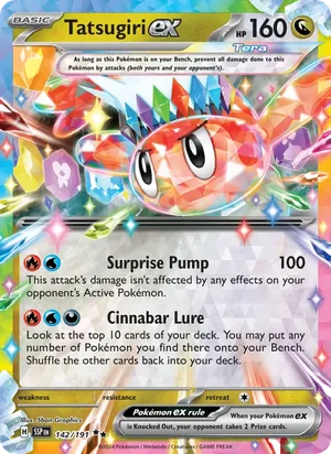 Tatsugiri ex 142/191 Double Rare, Surging Sparks Pokémon TCG card