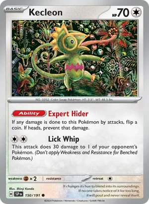 Kecleon 150/191 Common, Surging Sparks Pokémon TCG card