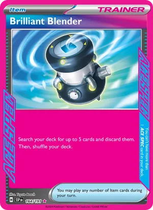 Brilliant Blender 164/191 ACE SPEC Rare, Surging Sparks Pokémon TCG card