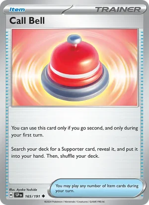Call Bell 165/191 Uncommon, Surging Sparks Pokémon TCG card