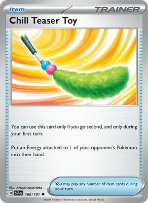 Chill Teaser Toy 166/191 Uncommon, Surging Sparks Pokémon TCG card
