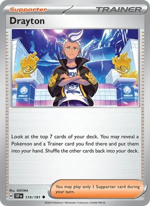 Drayton 174/191 Uncommon, Surging Sparks Pokémon TCG card