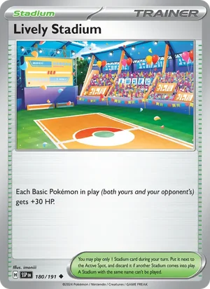 Lively Stadium 180/191 Uncommon, Surging Sparks Pokémon TCG card