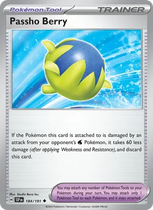 Passho Berry 184/191 Uncommon, Surging Sparks Pokémon TCG card