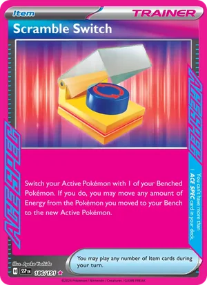Scramble Switch 186/191 ACE SPEC Rare, Surging Sparks Pokémon TCG card