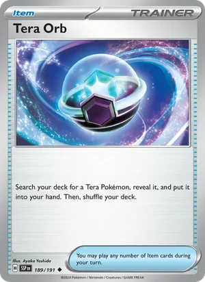 Tera Orb 189/191 Uncommon, Surging Sparks Pokémon TCG card