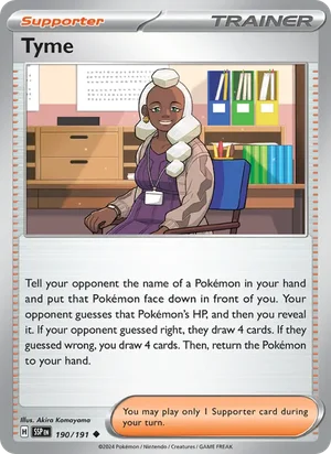 Tyme 190/191 Uncommon, Surging Sparks Pokémon TCG card