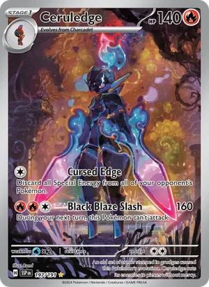 Ceruledge 197/191 Illustration Rare, Surging Sparks Pokémon TCG card