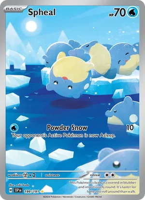 Spheal 199/191 Illustration Rare, Surging Sparks Pokémon TCG card