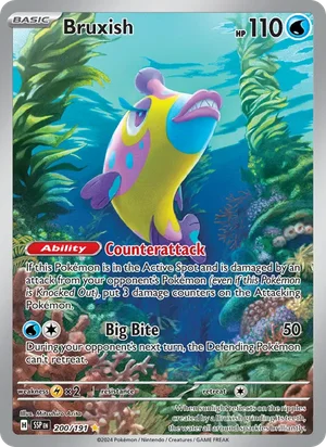 Bruxish 200/191 Illustration Rare, Surging Sparks Pokémon TCG card