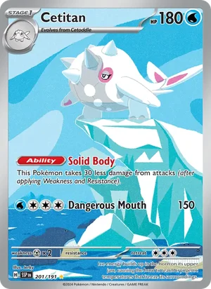 Cetitan 201/191 Illustration Rare, Surging Sparks Pokémon TCG card