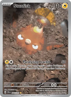 Stunfisk 202/191 Illustration Rare, Surging Sparks Pokémon TCG card