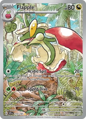 Flapple 210/191 Illustration Rare, Surging Sparks Pokémon TCG card