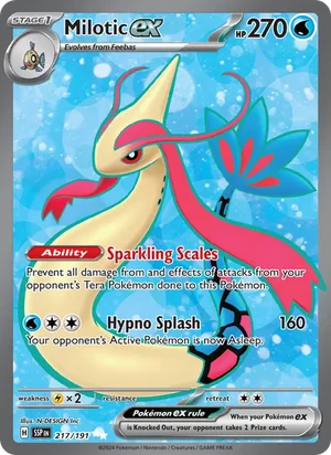 Milotic ex 217/191 Ultra Rare, Surging Sparks Pokémon TCG card
