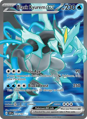 Black Kyurem ex 218/191 Ultra Rare, Surging Sparks Pokémon TCG card