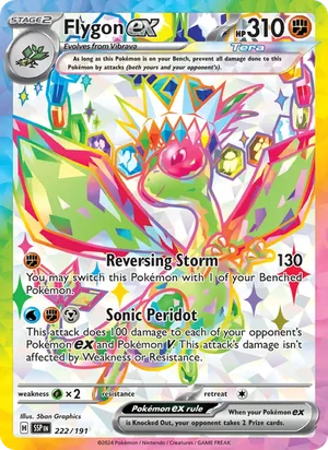 Flygon ex 222/191 Ultra Rare, Surging Sparks Pokémon TCG card
