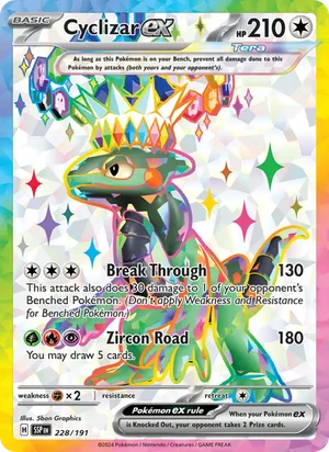 Cyclizar ex 228/191 Ultra Rare, Surging Sparks Pokémon TCG card