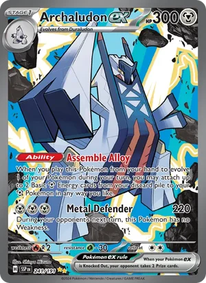 Archaludon ex 241/191 Special Illustration Rare, Surging Sparks Pokémon TCG card