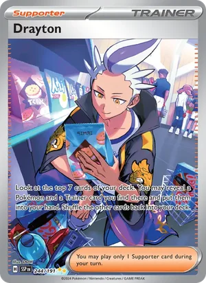 Drayton 244/191 Special Illustration Rare, Surging Sparks Pokémon TCG card