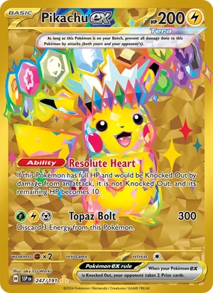 Pikachu ex 247/191 Hyper Rare